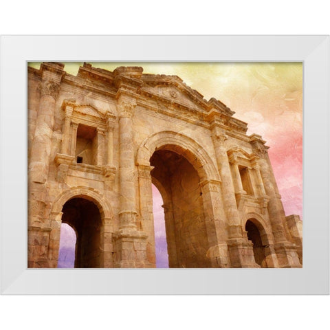 Temple Of Artemis White Modern Wood Framed Art Print by Prime, Marcus