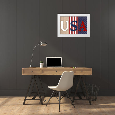 Old Time USA White Modern Wood Framed Art Print by Prime, Marcus