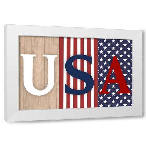 Old Time USA White Modern Wood Framed Art Print by Prime, Marcus