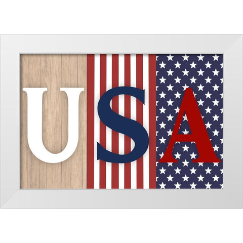 Old Time USA White Modern Wood Framed Art Print by Prime, Marcus