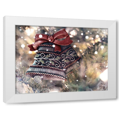 Christmas Bells White Modern Wood Framed Art Print by Prime, Marcus
