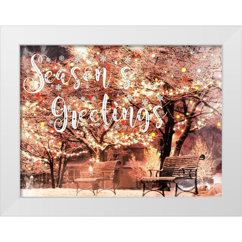 Park Greetings White Modern Wood Framed Art Print by Prime, Marcus