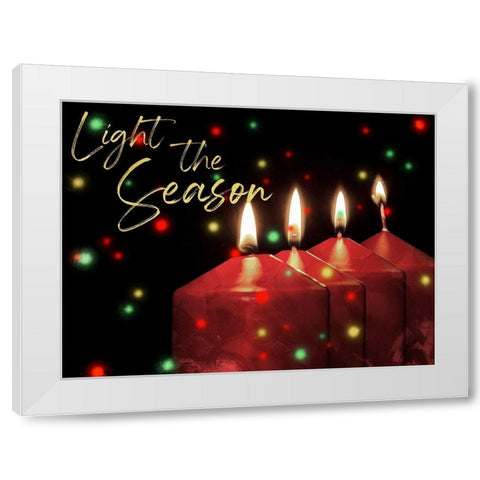 Light The Season White Modern Wood Framed Art Print by Prime, Marcus