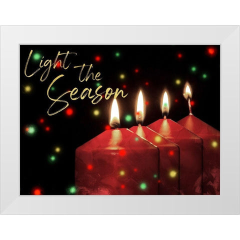 Light The Season White Modern Wood Framed Art Print by Prime, Marcus