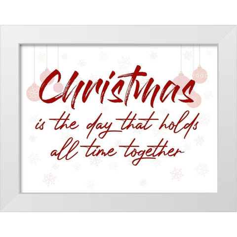 Together Christmas White Modern Wood Framed Art Print by Prime, Marcus