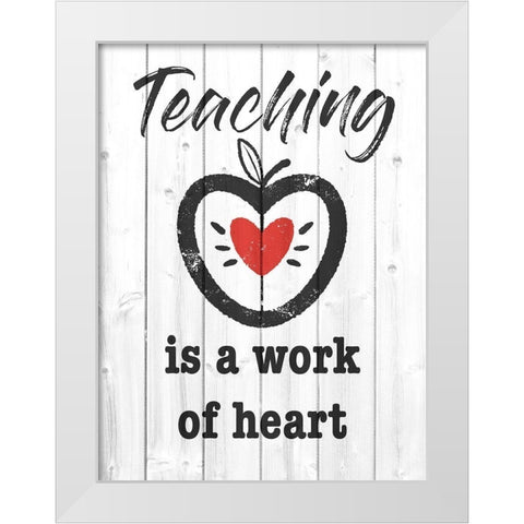 Teaching Heart 1 White Modern Wood Framed Art Print by Prime, Marcus