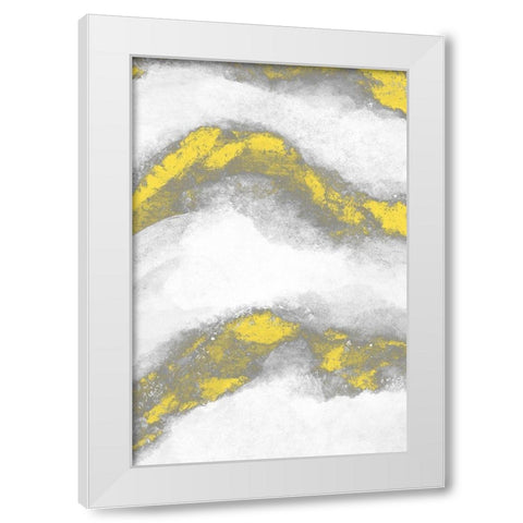 Shinning Waves 1 White Modern Wood Framed Art Print by Prime, Marcus
