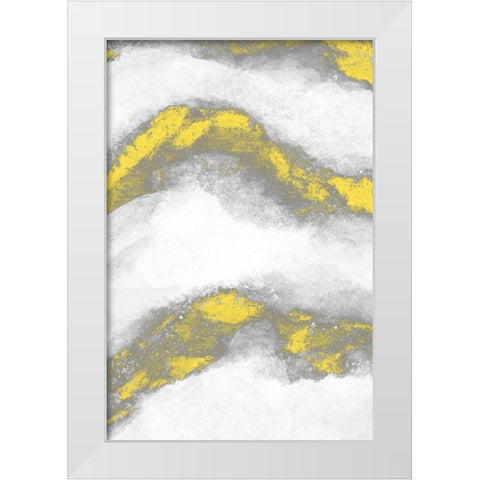 Shinning Waves 1 White Modern Wood Framed Art Print by Prime, Marcus