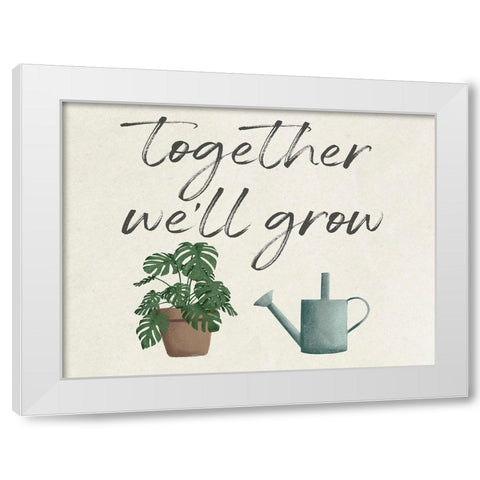 Growing Together White Modern Wood Framed Art Print by Prime, Marcus