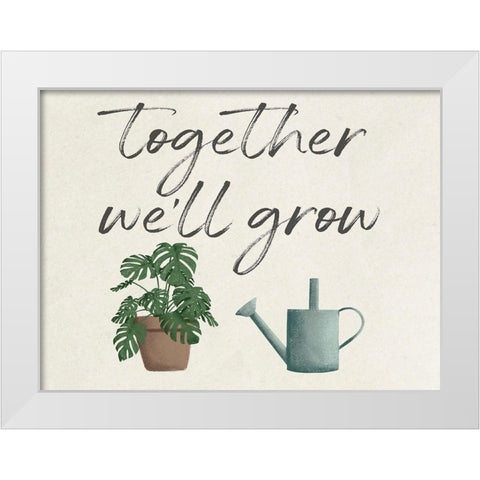 Growing Together White Modern Wood Framed Art Print by Prime, Marcus