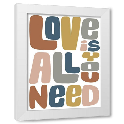 Needed Love 2 White Modern Wood Framed Art Print by Prime, Marcus