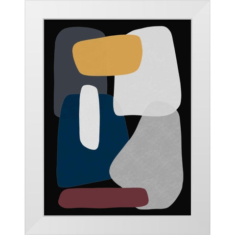 Rubiks Lunar Splat 1 White Modern Wood Framed Art Print by Prime, Marcus