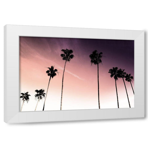 Sunset Palms 1 White Modern Wood Framed Art Print by Prime, Marcus