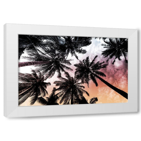 Sunset Palms 2 White Modern Wood Framed Art Print by Prime, Marcus