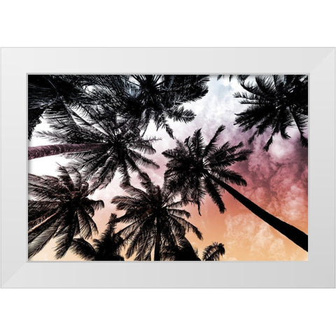 Sunset Palms 2 White Modern Wood Framed Art Print by Prime, Marcus