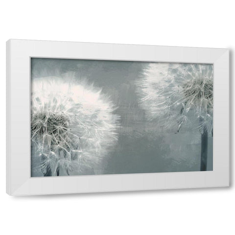 Moonlit Dandelions 1 White Modern Wood Framed Art Print by Prime, Marcus