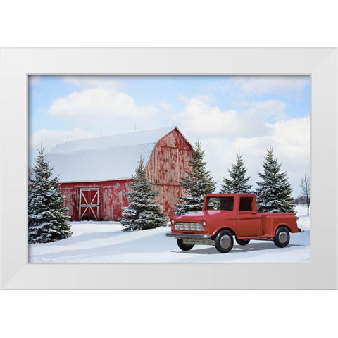 Winter Destination 1 White Modern Wood Framed Art Print by Prime, Marcus