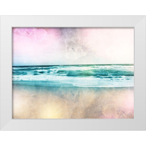 CMYK Beach 1 White Modern Wood Framed Art Print by Prime, Marcus