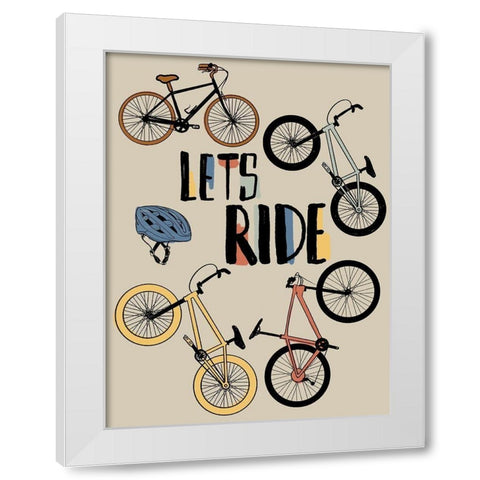 Lets Ride 2 White Modern Wood Framed Art Print by Prime, Marcus