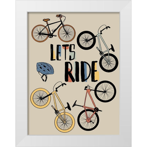 Lets Ride 2 White Modern Wood Framed Art Print by Prime, Marcus