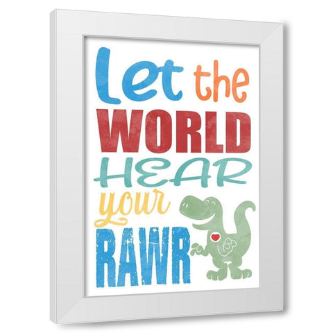 World Rawr White Modern Wood Framed Art Print by Prime, Marcus