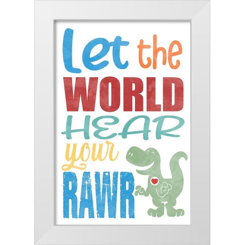 World Rawr White Modern Wood Framed Art Print by Prime, Marcus