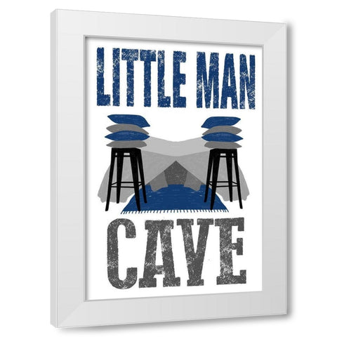Little Man Cave White Modern Wood Framed Art Print by Prime, Marcus