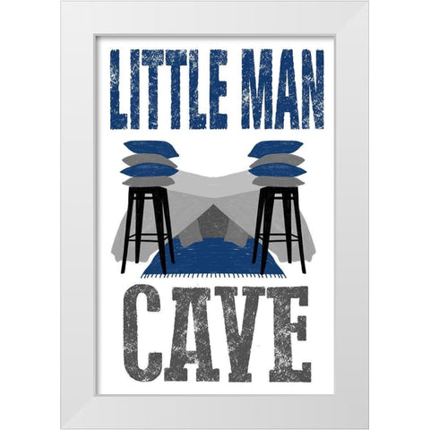 Little Man Cave White Modern Wood Framed Art Print by Prime, Marcus