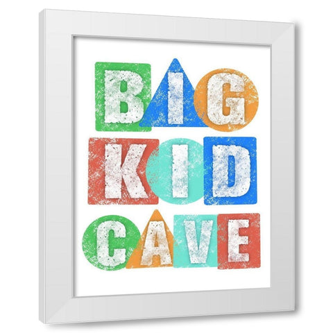 Big Kid Cave White Modern Wood Framed Art Print by Prime, Marcus