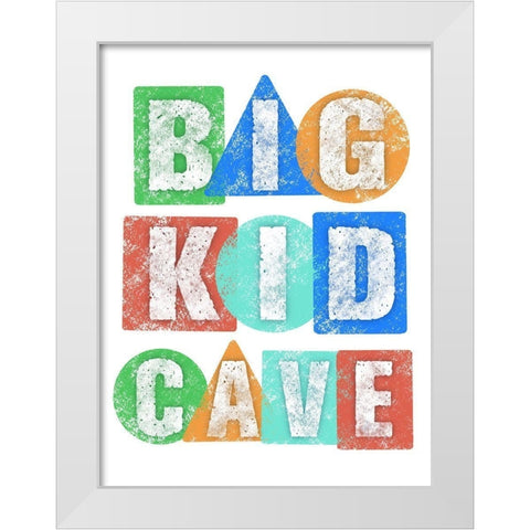 Big Kid Cave White Modern Wood Framed Art Print by Prime, Marcus