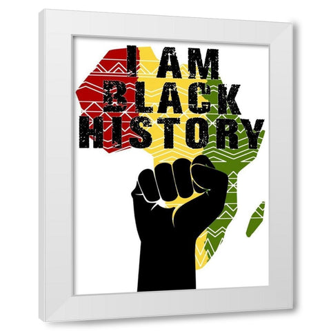 Historically Black 1 White Modern Wood Framed Art Print by Prime, Marcus