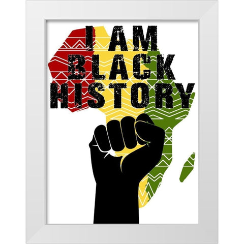 Historically Black 1 White Modern Wood Framed Art Print by Prime, Marcus