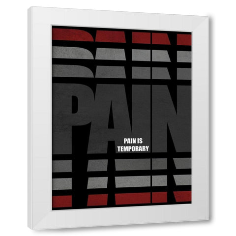 Temporary Pain White Modern Wood Framed Art Print by Prime, Marcus