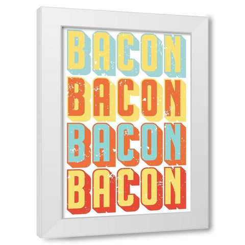 Bacon Bacon White Modern Wood Framed Art Print by Prime, Marcus