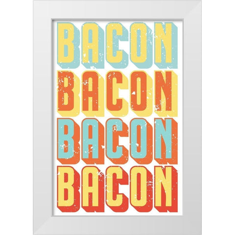 Bacon Bacon White Modern Wood Framed Art Print by Prime, Marcus