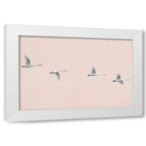 Follow The Leader White Modern Wood Framed Art Print by Prime, Marcus