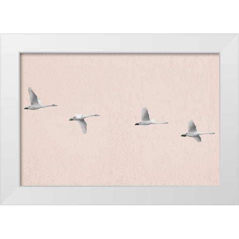 Follow The Leader White Modern Wood Framed Art Print by Prime, Marcus