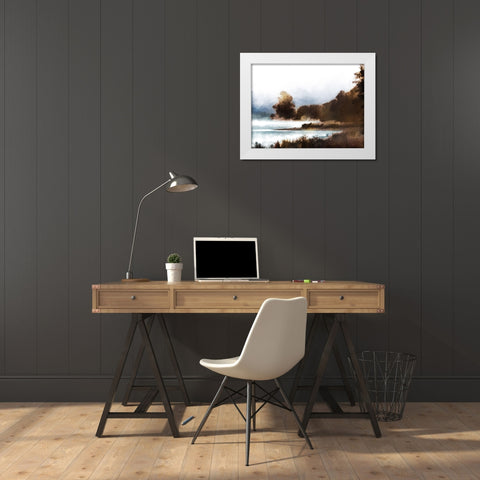 Brass Landscape 1 White Modern Wood Framed Art Print by Prime, Marcus