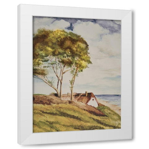 Fall Cabin Escape White Modern Wood Framed Art Print by Prime, Marcus