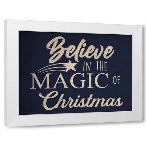 Believe In Magic White Modern Wood Framed Art Print by Prime, Marcus