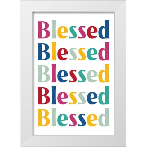 Blessed Repeat. White Modern Wood Framed Art Print by Prime, Marcus