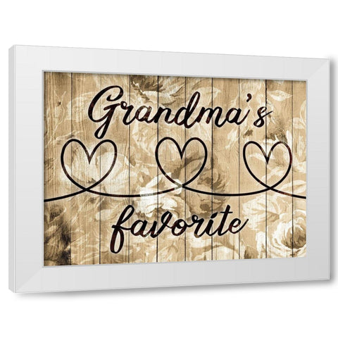 Grandmas Favorite White Modern Wood Framed Art Print by Prime, Marcus