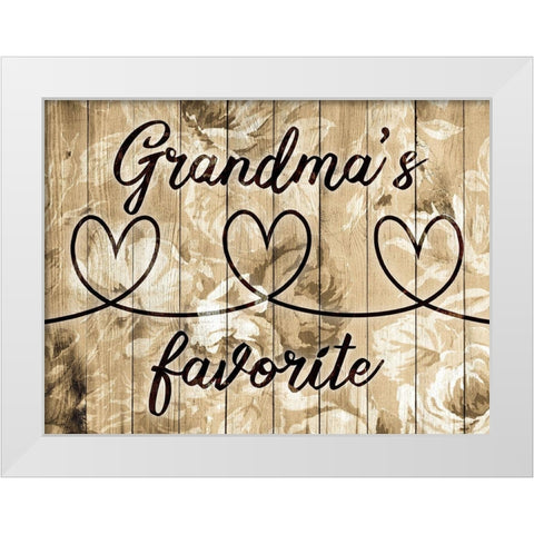 Grandmas Favorite White Modern Wood Framed Art Print by Prime, Marcus