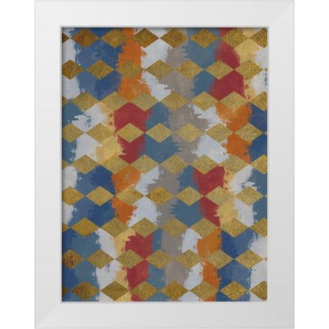 Striking Strokes White Modern Wood Framed Art Print by Prime, Marcus