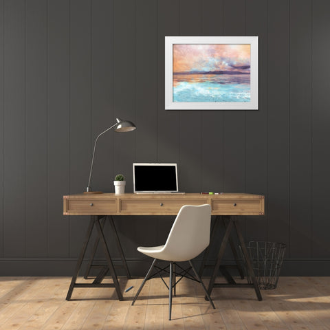 Coastal Sunset 1 White Modern Wood Framed Art Print by Prime, Marcus