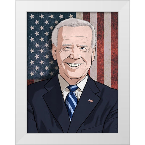 American Hope White Modern Wood Framed Art Print by Prime, Marcus