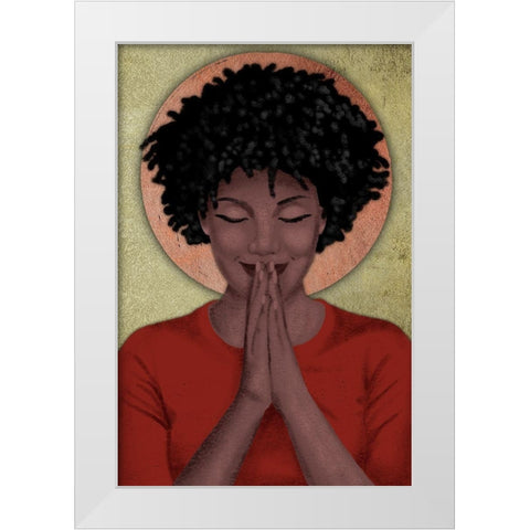 Praying Goddess 2 White Modern Wood Framed Art Print by Prime, Marcus