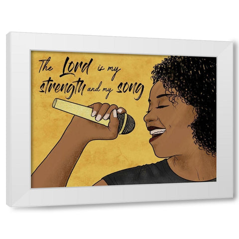 Strength And Song White Modern Wood Framed Art Print by Prime, Marcus