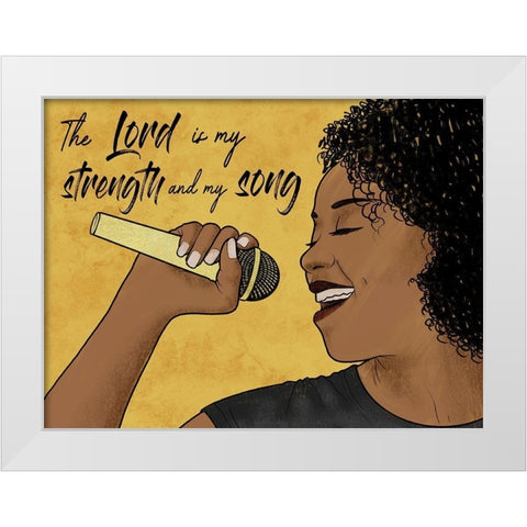 Strength And Song White Modern Wood Framed Art Print by Prime, Marcus