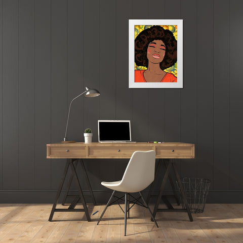 Sparkling Dancer  White Modern Wood Framed Art Print by Prime, Marcus